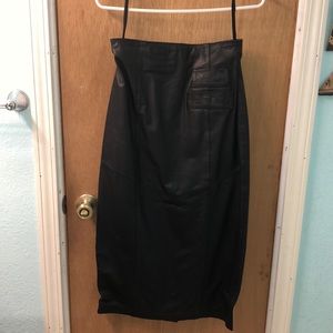 Leather pencil skirt